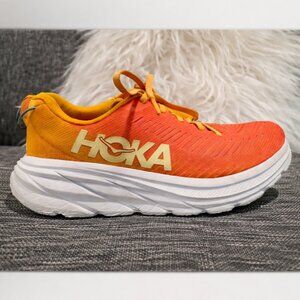 Hoka Women's Vibrant Orange and Yellow Sneakers